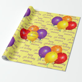 Färgbubblor Grattis på födelsedagen Mönster-mall Presentpapper