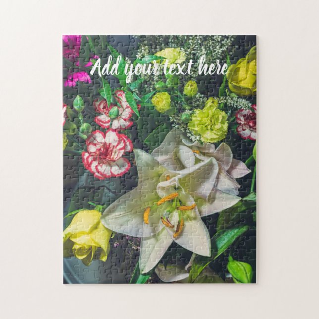 Färgbukett med lily pussel (Vertikal)