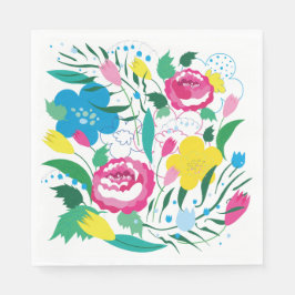 Färgbukett. Pappersservett