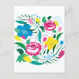 Färgbukett. Vykort