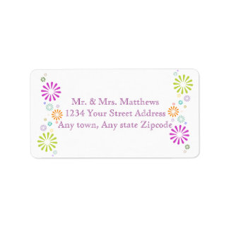 Färgburkar Adressetikett