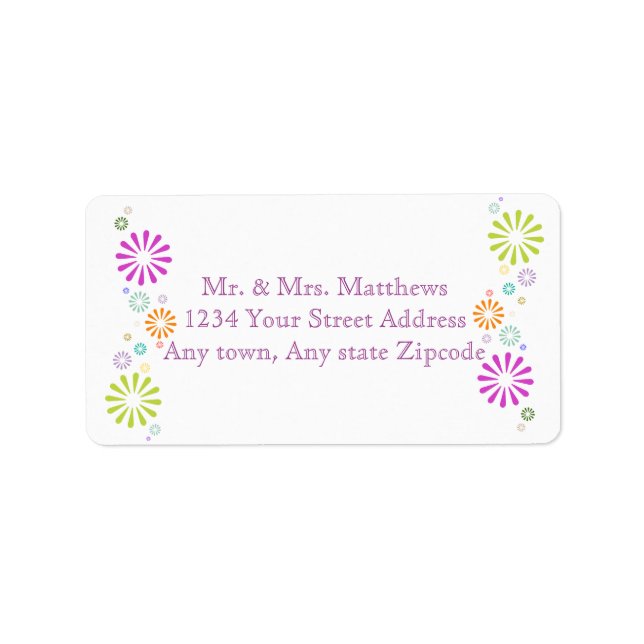 Färgburkar Adressetikett (Framsidan)