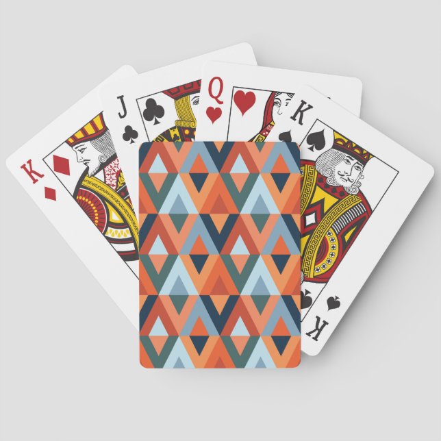 Färgbussar och trianglar mönster casinokort (Baksidan)