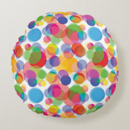 Färgcirkel Mönster Rund Kudde