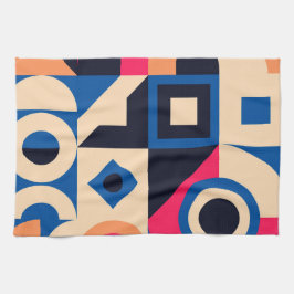 Färgcirkelgeometri mönster kökshandduk