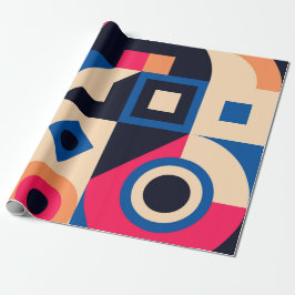 Färgcirkelgeometri mönster presentpapper