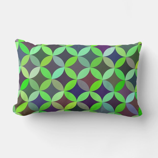 Färgcirkelstjärna Quilt Mönster Lumbarkudde (Framsida)