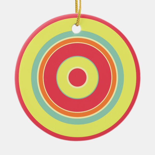 Färgcirklar 01 julgransprydnad keramik (Framsidan)