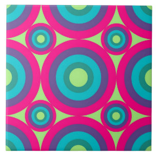 Färgcirklar Boho Ceramic Tile Kakelplatta