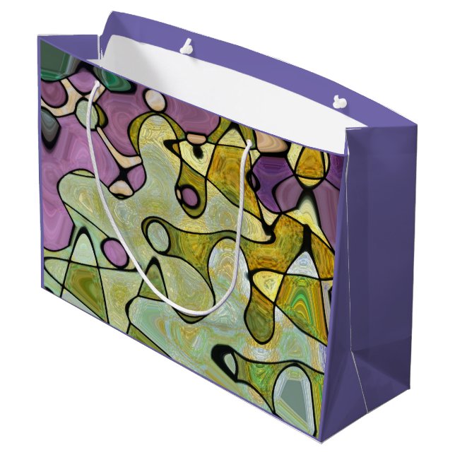 Färgcirklar för coola av lila grönt och mod-snurra (Baksidan Vinklad)