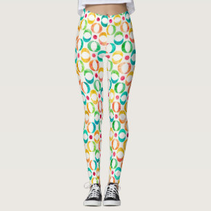 Färgcirklar för vattenfärgen Mönster Leggings