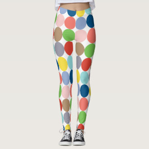 Färgcirklar i pastel färg leggings
