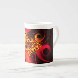 Färgcirklar Modern Abstrakt Art Mönster #08 Benporslin Mugg