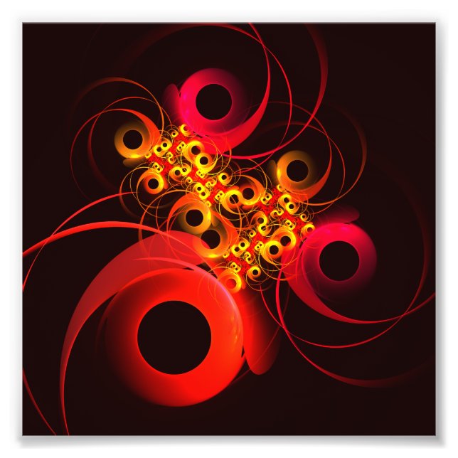 Färgcirklar Modern Abstrakt Art Mönster #08 Fototryck (Framsidan)