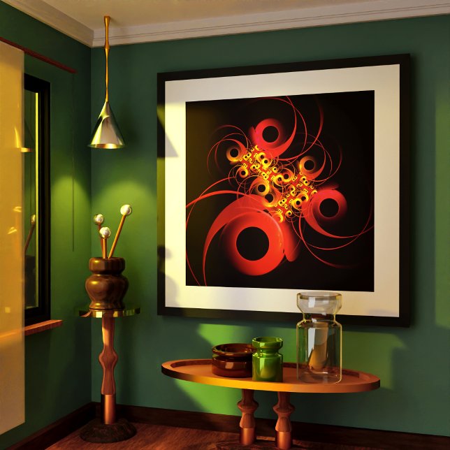 Färgcirklar Modern Abstrakt Art Mönster #08 Poster (Colorful Circles Modern Abstract Art Pattern #08 Poster)