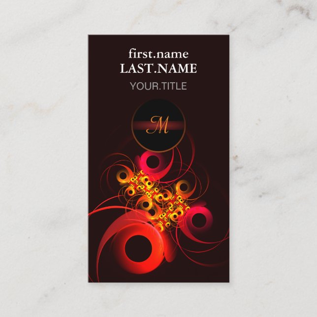Färgcirklar Modern Abstrakt Art Mönster #08 Visitkort (Framsida)