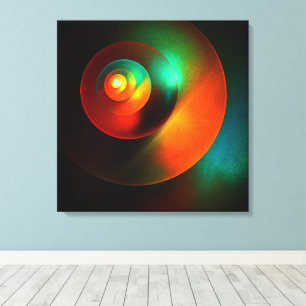 Färgcirklar Modern Abstrakt Art Mönster #18 Canvastryck