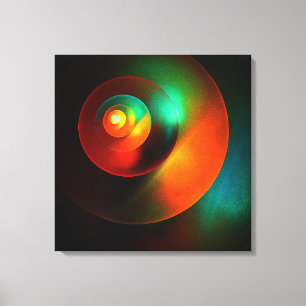 Färgcirklar Modern Abstrakt Art Mönster #18 Canvastryck