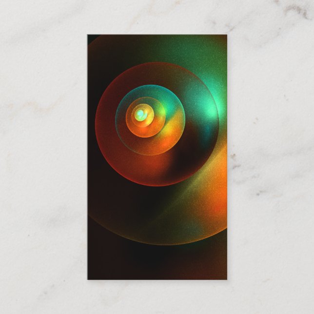 Färgcirklar Modern Abstrakt Art Mönster #18 Visitkort (Framsida)