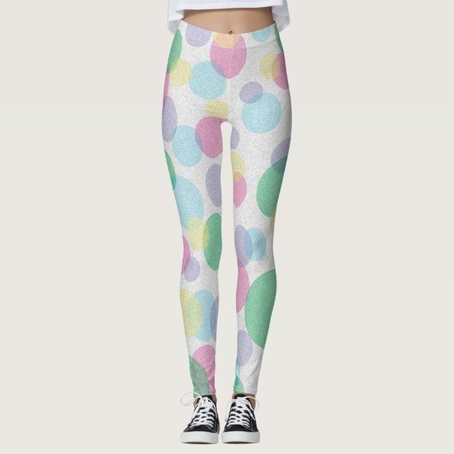 Färgcirklar mönster leggings (Framsida)
