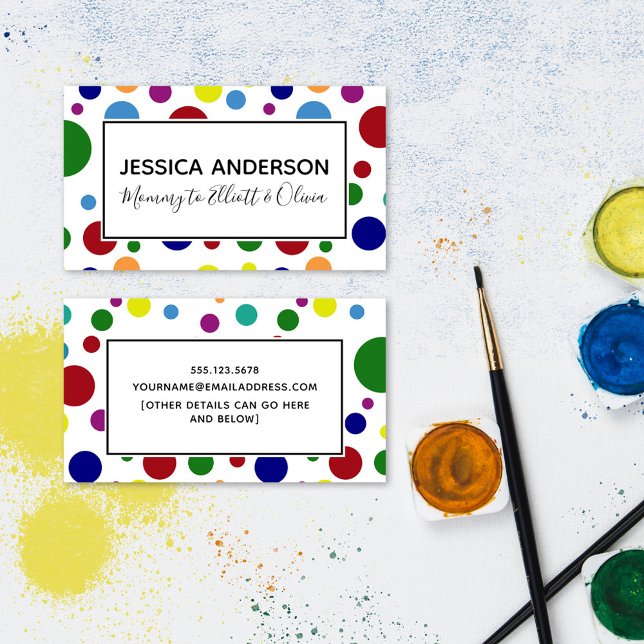 Färgcirklar på vitt, Mamma-uppspelningskort (Skapare uppladdad)