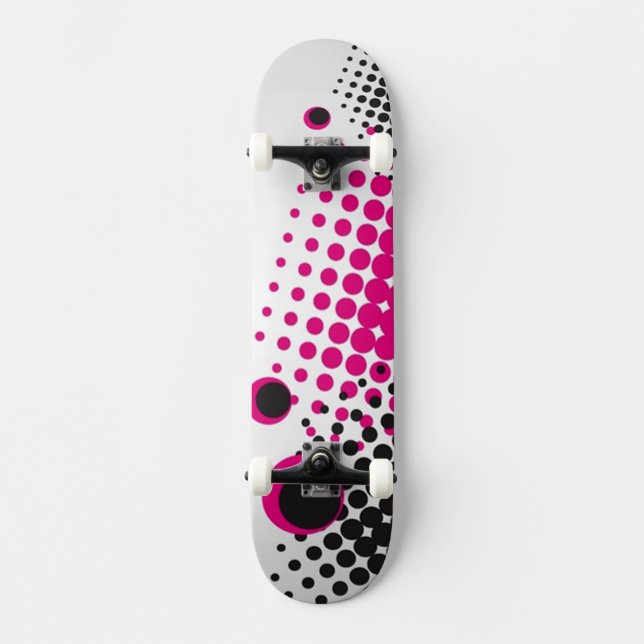 Färgcirklar Skateboard (vit) Bräda 20,5 Cm (Framsida)