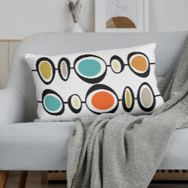 Färgcirklar Turcoise Orange Mid Century Prydnadskudde