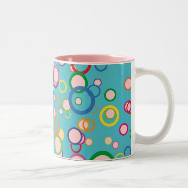 Färgcirklar Två-Tonad Mugg (Höger)
