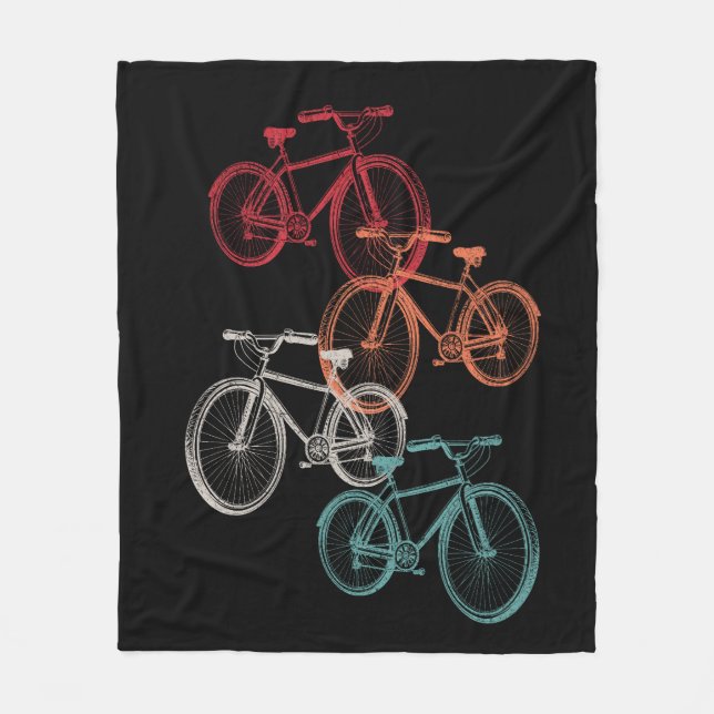 Färgcyklar Fleecefilt (Framsidan)