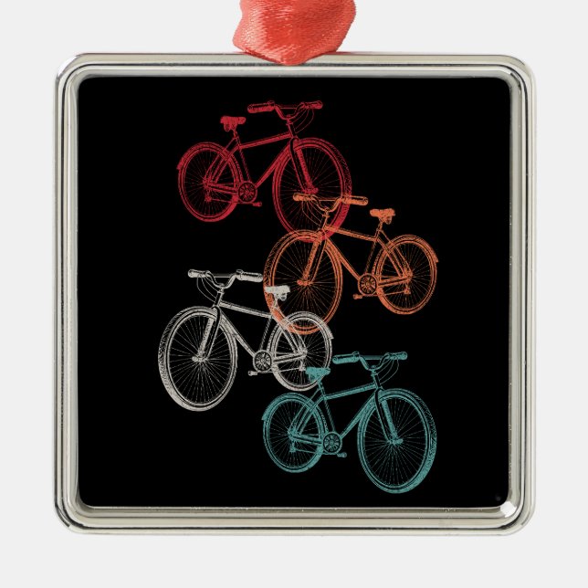 Färgcyklar Julgransprydnad Metall (Framsidan)