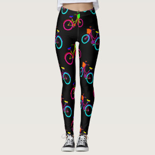 Färgcyklar med svart regnbåge leggings