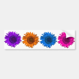 Färgdeffektsblommor - stötfångare bildekal