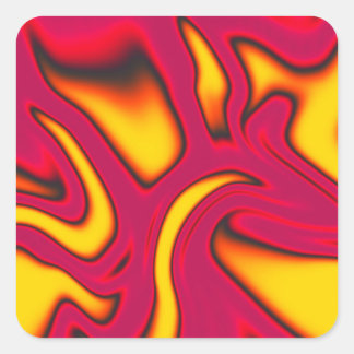 Färgdekal för flytande marmor bläck fyrkantigt klistermärke