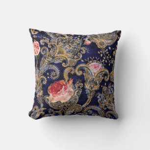 Färgdekorativa blommor Batik Kudde