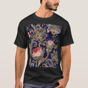 Färgdekorativa blommor Batik T Shirt