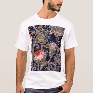 Färgdekorativa blommor Batik T Shirt