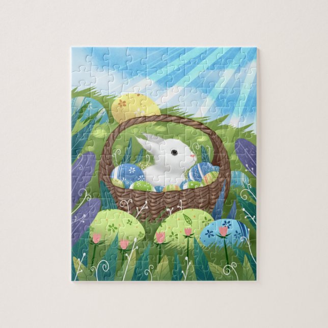 Färgdekorerade ägg från glad påsk-flocken pussel (Vertikal)