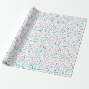 Färgdelikat Blad Sömlöst Mönster Presentpapper