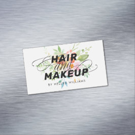 Färgdelikat blommor bouquet Hair & makeup Magnetiska Visitkort