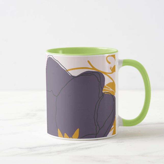 Färgdesign Cute Blommigt Färg matchning Mugg (Höger)