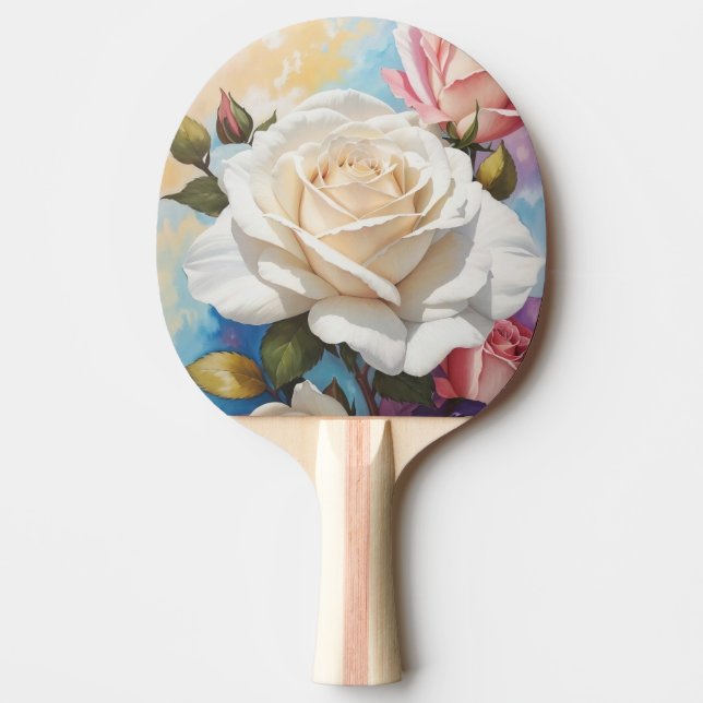 Färgdesign för bukett med rosor pingisracket (Framsidan)
