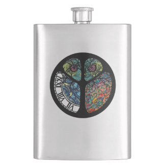 Färgdesign för fredstecken Träd Uggla Fickplunta