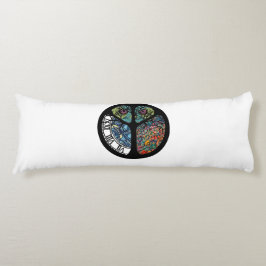 Färgdesign för fredstecken Träd Uggla Kroppskudde