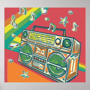 Färgdesign för funkyns startruta poster