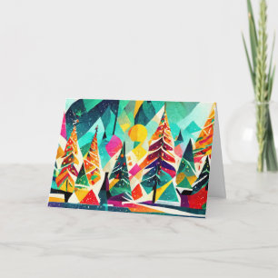 Färgdesign för Julgranar Kort