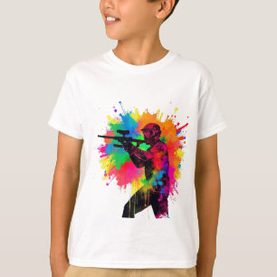 Färgdesign för Paintball Gamer T Shirt