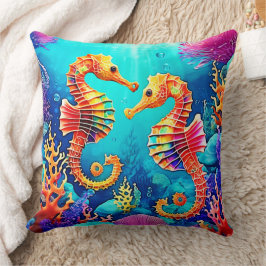 Färgdesign för sjöhästen kudde