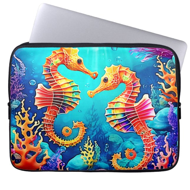 Färgdesign för sjöhästen laptop fodral (Framsidan)
