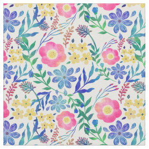 Färgdesign för snyggt rosa blommor tyg
