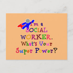 Färgdesign för Social Worker Vykort